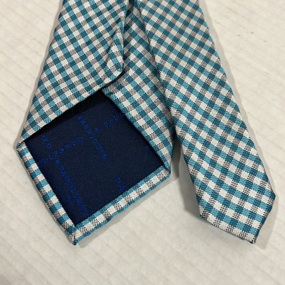 Saddlebred Handmade Neckwear Tie Blue & White 60 inches - Picture 9 of 10